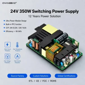 24V 8.33A 14.6A Power Module Single Output 350W PSU with PFC Open Frame Power Supply AC DC 24V 350W Switching Power Supply