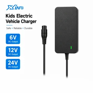 24V Kids Ride On Car Charger Lead Acid Battery Power Adapter for Electric Toy Car with US EU Plug and LED Indicator Light