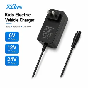 24V R Style Kids Scooter Ride On Car Charger Lead Acid Battery Adapter with Safe LED Charge Indicator Light