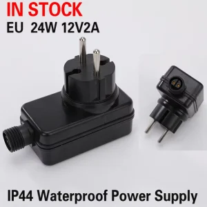 24W 12V 2A DC Waterproof PC Material Power Supply IP44 LED Transformer Constant Voltage Adapter for Outdoor Light Strip
