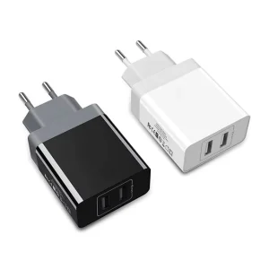 24W 5V 4.8A 2 Port USB Charger Mobile Phone Wall Charger for Phones and Other USB Devices with US/EU/UK Plugs