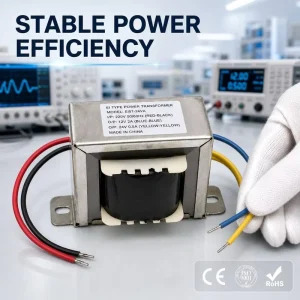 24W Industrial EI Type Power Transformer High Efficiency 220V AC Voltage Converter Reliable Step Down Electronic Component