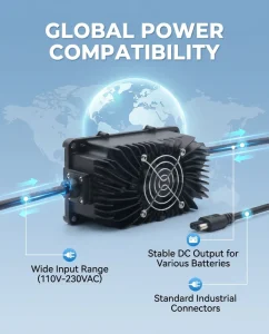 25.9V 5A 360W 7S Lithium-ion AGV Battery Charger for Restaurant Food Delivery Bot Low Power Industrial Robot Charger