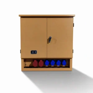 250A Heavy Duty Steel Power Distribution Cabinet 380V-480V Weatherproof Electrical Panel Box for Construction Site