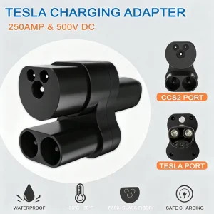 250KW CCS2 to NACS Adapter 250A DC Fast Charging Tesla Model S X 3 Y IP55 Protection CE RoHS Certified EV Charger Connector