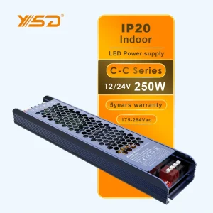 250W Switch LED Driver 16.7A Switching Power Supply DC 12V 24V LED Power Supply Output for Strip Light High PFC LED Driver
