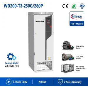 250kW/280kW 3 Phase 380V Vector Control VFD AC Drive for Industrial Water Pumps and Mining Applications