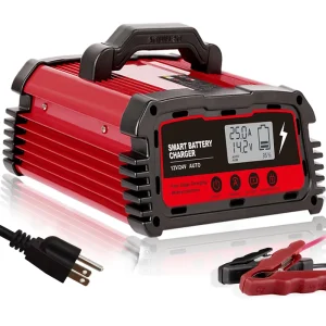 25A 110V 220V Portable 12V 24V Automotive Battery Charger for Car Motorcycle Boat RV Truck Vehicle