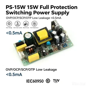 25W Open Frame Power Supply AC to DC 5V 12V 15V 24V Single Output Industrial