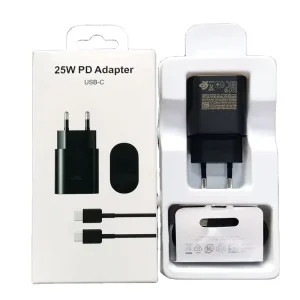 25W PD Fast Charger Adapter 3A Type C Cable for Z Flip Fold 5 4 3 2 S24 S23 S22 S21 S20 Note 20 Ultra 10 FE A73 A72