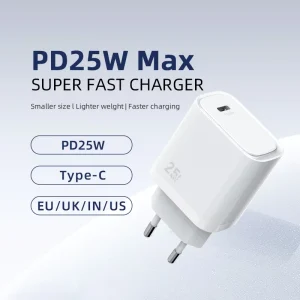 25W PD PPS USB-C Compact Wall Charger Travel Adapter Global Voltage for Phone Tablet