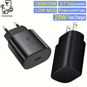 25W QC3.0 Fast Charger US EU UK Plugs CE Certified Battery Protection for Mobile Phone Type-C Devices Earphone OEM