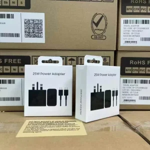 25W USB-C Charger UK Plug TYPE-C Travel Adapter