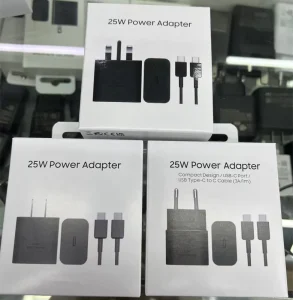 25W USB-C Phone Charger T2510 with Type-C to USB-C Cable Super Fast Charging Power Adapter for Samsung Galaxy S24 S25 S26 Ultra