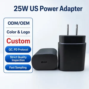 25W USB C Power Adapter Super Fast Travel Wall Charger Mobile Phone Chargers Smart Tablet Laptop Fast Wall Charger
