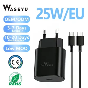 25W USB-C Wall Charger PD Fast Charging Type C Travel Adapter for Samsung 25 45 Watt US EU Plug