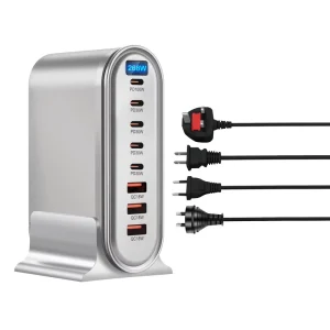 268W GaN Multi ports USB Type C Fast Charger Multiple Ports PD QC4.0 Desktop Fast Charger Mobile Phone Charger Adapter
