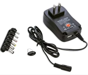 3-12V 30W 2.1A AC/DC Power Supply Adaptor Universal Charger Adaptor with 6 Plugs Adjustable Voltage Regulated Power Adapter