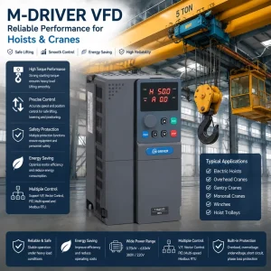 3 Phase 7.5KW 11KW Vector Control VFD Inverter AC Variable Frequency Drive for Hoist and Crane
