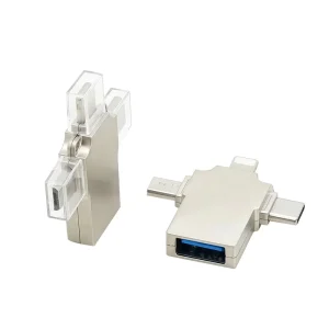 3 in 1 Micro USB 3.0 Type-C to USB Adapter Converter Aluminum Alloy Fast Charger for OTG and Fast Data Transfer