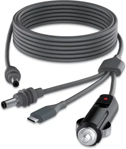 3-in-1 Mini Cable 15FT/5M USB-C Car Charger DC-to-DC Power Replacement Waterproof