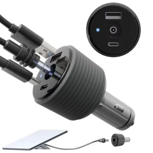 3-in-1 Mini Car Cigarette Lighter Plug Adapter 12V to 24V DC Step-Up Converter for Starlink