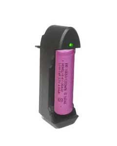 3.7V Single Slot Li ion Battery Charger with EU Plug Portable Wall Plug for 18650 14500 26650