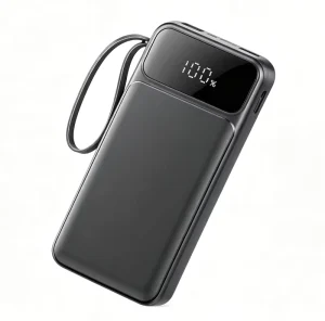 30000mAh Power Bank with Built-in Charging Cables, LED Digital Display for Mobile Phones, Tablets, and Cameras