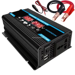 300W 12V to 220V/110V Vehicle-Mounted Inverter with LED Display, Solar Household Dual USB