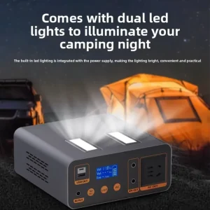 300W 180WH Outdoor LiFePO4 Portable Power Bank 220V Large-Capacity Camping Stall Battery for Car Home Emergency Energy Storage
