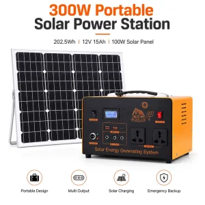 300W/600W/1000W Portable Power Station with Solar and Wireless Fast Charging for Outdoor Camping, Backup Energy Generator