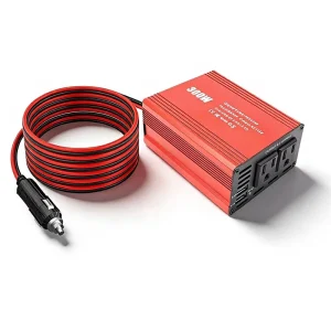 300W Car Power Inverter 12V to 110V DC to AC Converter Dual USB 5V 2.4A Fast Charging Cigarette Lighter Adapter Aluminum Housing