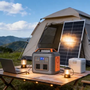 300W LiFePO4 Portable Solar Generator, Emergency Energy Storage Power Supply with Intelligent BMS and LCD Display