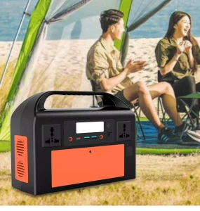 300W LiFePO4 Solar Portable Power Station with Jump Starter & Flashlight Pure Sine Wave Inverter for Home Backup