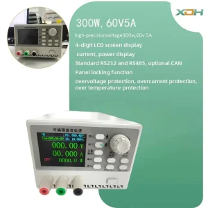 300W Programmable DC Power Supply 60V 5A Single Output Industrial LED Use Overvoltage Overcurrent Short Circuit