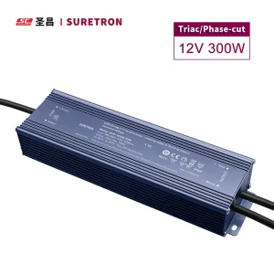 300W Triac-Dimmable 12V/24V LED Driver Power Supply for LED Street Lights