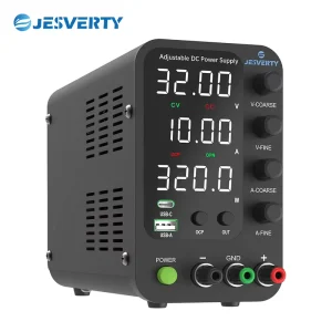 3010V DC Power Supply Variable 0-32V 0-10A Switching Bench Power Supply with 20W USB&Type-C Quick-Charge Output Switch