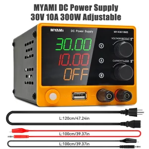 30V 10A 300W DC Lab Switching Power Supply 18W USB Fast Charge Repair Variable 5A Adjustable Voltage OCP OVP
