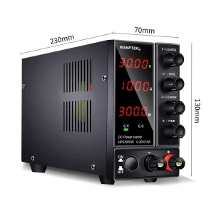 30V 10A Bench DC Adjustable Power Supply DC Power Repair Lab School Measure Charging Electroplating NPS3010W