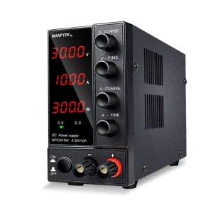 30V 10A Bench DC Adjustable Power Supply, Lab, Repair, Schools, Design, Test, Measure, Charge, Electroplate, NPS3010W