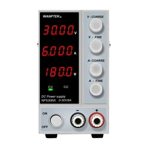 30V 6A Bench DC Adjustable Power Supply 4 Digit LED Lab Repair Test School Measure Charge Electroplate NPS306W