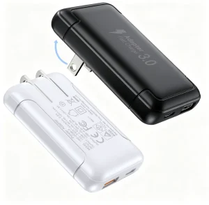 30W 18W Ultra-Thin USB C Charger 1.6cm Width Slim Dual Port Type C+A Travel Power Adapter