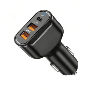 30W PD + 2.4A Dual USB Three-Port Car Charger