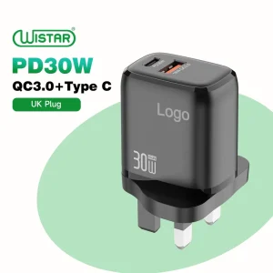 30W PD 3.0 QC Charging Adapter with OTP Protection USB-C Charger UK