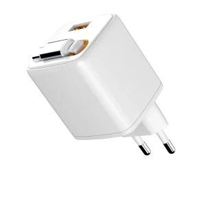 30W Retractable Fast Charger 80cm Cable PD3.0 & QC Full Protocol Available Plug (US/EU/UK) for Laptop Tablet & Phone