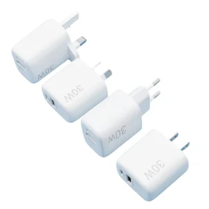30W USB-C to USB AC Adapter, PD Fast Charger for Mobile Phones, US/EU/UK/AU
