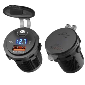 30W Vehicle USB Charger Digital Display Multi-Port Power Supply Fast Charging Station Truck