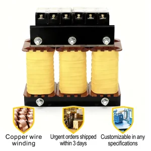 30kVar/14% Low Voltage Three-Phase Series Iron-Core Copper Filter Reactor Transformer & Capacitors Reactor 0.48kV Rated