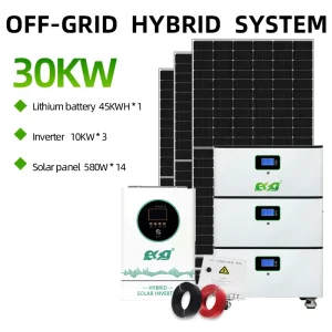 30kW Residential and Commercial Hybrid Off-Grid Solar Power Generation System Kit