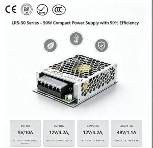 30mm Ultra Slim 50W 15V DC Power Supply Industrial Switching LRS-50-15 AC DC Adapter for Industrial Equipment